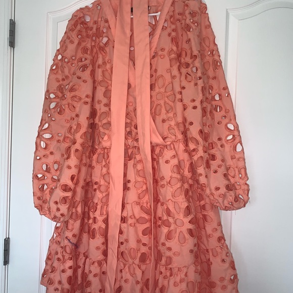 Tiered Eyelet Mini Dress Plus Size 20 - Picture 3 of 5